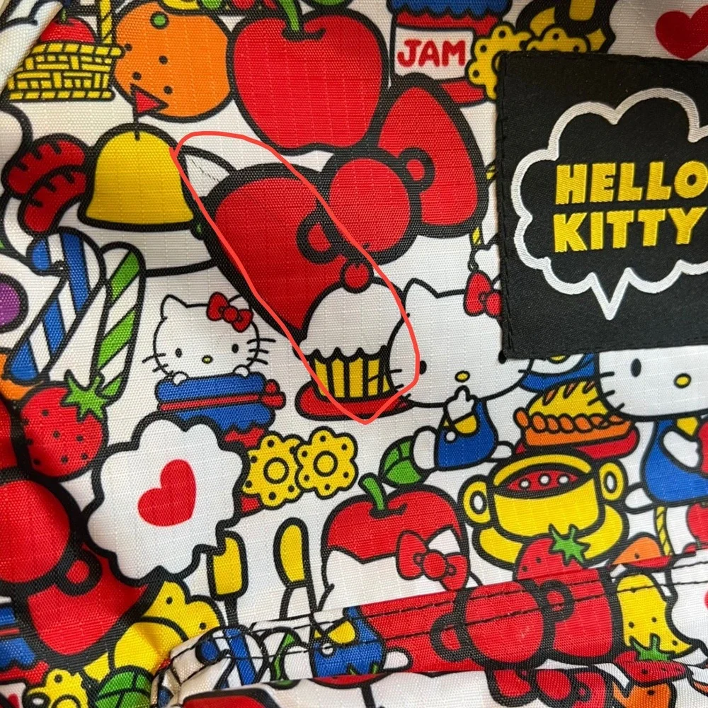 Sanrio Hello Kitty Backpack Classic Treats Snacks AOP Book Bag School Travel